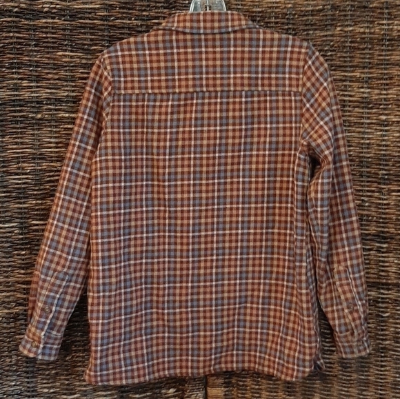 Vintage Pendleton Wool Plaid Flannel Button Down Shirt Gorpcore Camping Retro - Picture 2 of 11